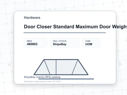 Door Closer Standard Maximum Door Weight 65 Kg - Hardware - IMPA 490603