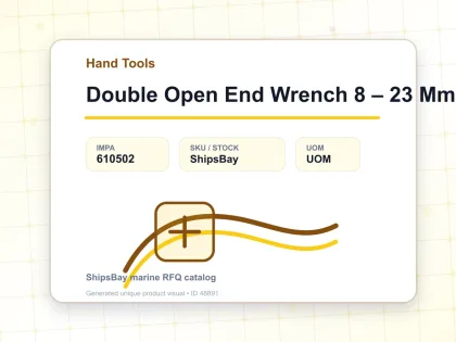 Double Open End Wrench 8 – 23 Mm 6’S - Hand Tools - IMPA 610502