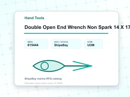 Double Open End Wrench Non Spark 14 X 17 Mm - Hand Tools - IMPA 615444