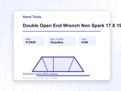 Double Open End Wrench Non Spark 17 X 19 Mm - Hand Tools - IMPA 615445