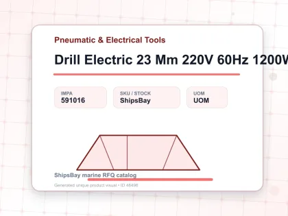 Drill Electric 23 Mm 220V 60Hz 1200W - Pneumatic & Electrical Tools - IMPA 591016
