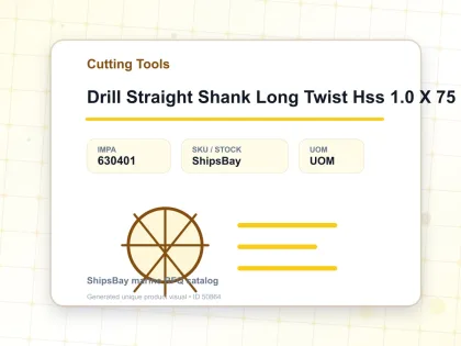Drill Straight Shank Long Twist Hss 1.0 X 75 Mm - Cutting Tools - IMPA 630401