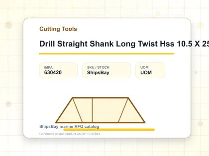 Drill Straight Shank Long Twist Hss 10.5 X 250 Mm - Cutting Tools - IMPA 630420
