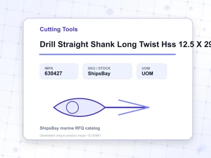 Drill Straight Shank Long Twist Hss 12.5 X 295 Mm - Cutting Tools - IMPA 630427