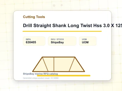Drill Straight Shank Long Twist Hss 3.0 X 125 Mm - Cutting Tools - IMPA 630405