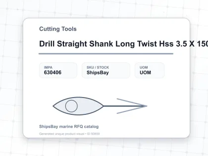 Drill Straight Shank Long Twist Hss 3.5 X 150 Mm - Cutting Tools - IMPA 630406