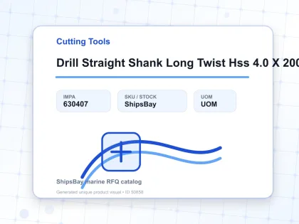 Drill Straight Shank Long Twist Hss 4.0 X 200 Mm - Cutting Tools - IMPA 630407