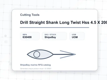 Drill Straight Shank Long Twist Hss 4.5 X 200 Mm - Cutting Tools - IMPA 630408