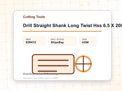 Drill Straight Shank Long Twist Hss 6.5 X 200 Mm - Cutting Tools - IMPA 630412