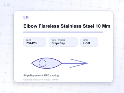 Elbow Flareless Stainless Steel 10 Mm - Etc - IMPA 734423