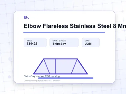 Elbow Flareless Stainless Steel 8 Mm - Etc - IMPA 734422
