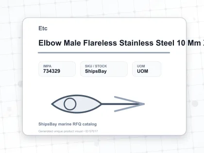 Elbow Male Flareless Stainless Steel 10 Mm X 1/4″ - Etc - IMPA 734329