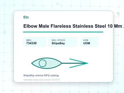 Elbow Male Flareless Stainless Steel 10 Mm X 3/8″ - Etc - IMPA 734330