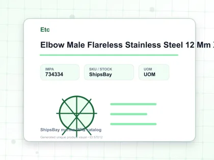 Elbow Male Flareless Stainless Steel 12 Mm X 1/2″ - Etc - IMPA 734334
