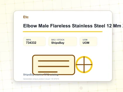 Elbow Male Flareless Stainless Steel 12 Mm X 1/4″ - Etc - IMPA 734332