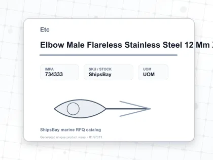 Elbow Male Flareless Stainless Steel 12 Mm X 3/8″ - Etc - IMPA 734333