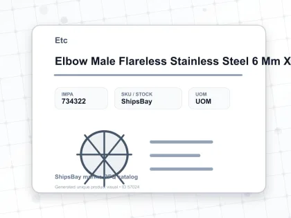 Elbow Male Flareless Stainless Steel 6 Mm X 1/4″ - Etc - IMPA 734322