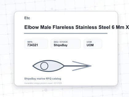 Elbow Male Flareless Stainless Steel 6 Mm X 1/8″ - Etc - IMPA 734321