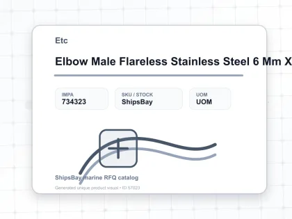 Elbow Male Flareless Stainless Steel 6 Mm X 3/8″ - Etc - IMPA 734323