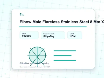 Elbow Male Flareless Stainless Steel 8 Mm X 1/8″ - Etc - IMPA 734325