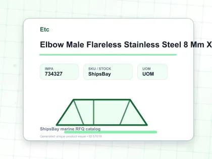 Elbow Male Flareless Stainless Steel 8 Mm X 3/8″ - Etc - IMPA 734327