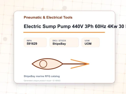 Electric Sump Pump 440V 3Ph 60Hz 4Kw 30 Meters Head 15M3/Hr - Pneumatic & Electrical Tools - IMPA 591629