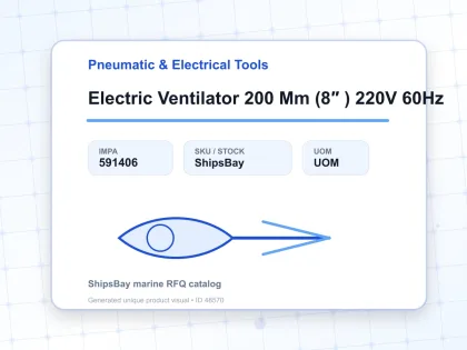 Electric Ventilator 200 Mm (8″ ) 220V 60Hz - Pneumatic & Electrical Tools - IMPA 591406