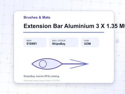 Extension Bar Aluminium 3 X 1.35 Mtr - Brushes & Mats - IMPA 510491