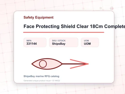 Face Protecting Shield Clear 18Cm Complete - Safety Equipment - IMPA 331144