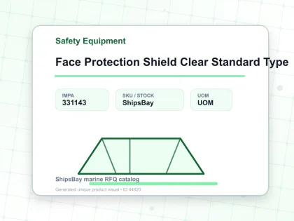 Face Protection Shield Clear Standard Type - Safety Equipment - IMPA 331143