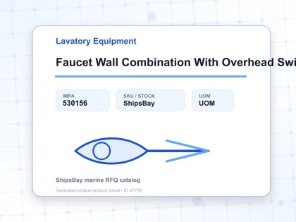Faucet Wall Combination With Overhead Swivel Spout 13 Mm (1/2) - Lavatory Equipment - IMPA 530156