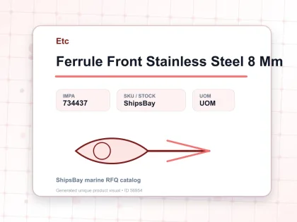 Ferrule Front Stainless Steel 8 Mm - Etc - IMPA 734437