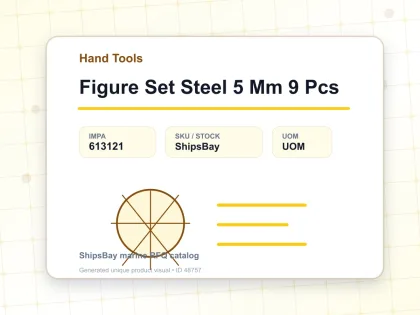 Figure Set Steel 5 Mm 9 Pcs - Hand Tools - IMPA 613121