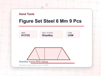 Figure Set Steel 6 Mm 9 Pcs - Hand Tools - IMPA 613122