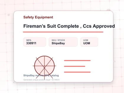 Fireman’s Suit Complete , Ccs Approved - Safety Equipment - IMPA 330911