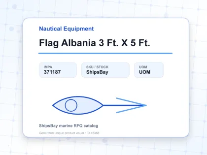 Flag Albania 3 Ft. X 5 Ft. - Nautical Equipment - IMPA 371187