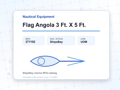 Flag Angola 3 Ft. X 5 Ft. - Nautical Equipment - IMPA 371102