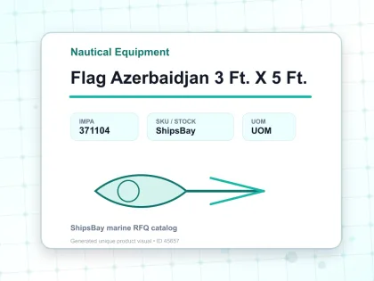 Flag Azerbaidjan 3 Ft. X 5 Ft. - Nautical Equipment - IMPA 371104