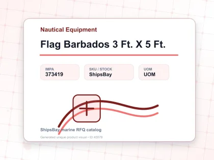 Flag Barbados 3 Ft. X 5 Ft. - Nautical Equipment - IMPA 373419