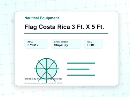 Flag Costa Rica 3 Ft. X 5 Ft. - Nautical Equipment - IMPA 371312