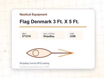Flag Denmark 3 Ft. X 5 Ft. - Nautical Equipment - IMPA 371216