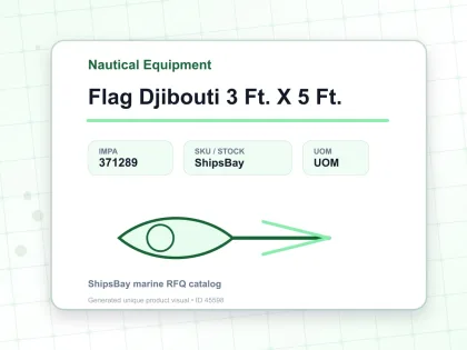 Flag Djibouti 3 Ft. X 5 Ft. - Nautical Equipment - IMPA 371289