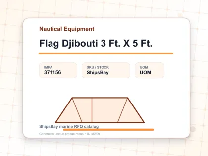 Flag Djibouti 3 Ft. X 5 Ft. - Nautical Equipment - IMPA 371156