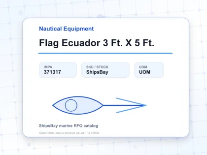 Flag Ecuador 3 Ft. X 5 Ft. - Nautical Equipment - IMPA 371317