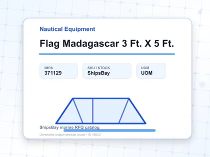 Flag Madagascar 3 Ft. X 5 Ft. - Nautical Equipment - IMPA 371129