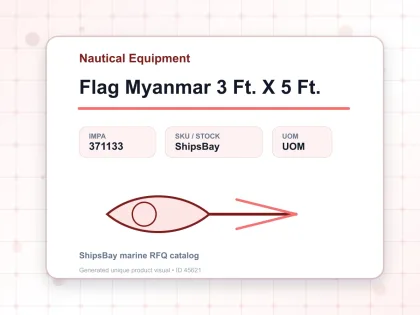 Flag Myanmar 3 Ft. X 5 Ft. - Nautical Equipment - IMPA 371133