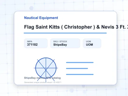 Flag Saint Kitts ( Christopher ) & Nevis 3 Ft. X 5 Ft. - Nautical Equipment - IMPA 371182