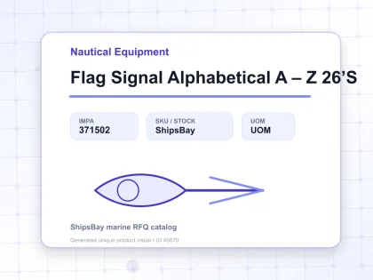 Flag Signal Alphabetical A – Z 26’S - Nautical Equipment - IMPA 371502