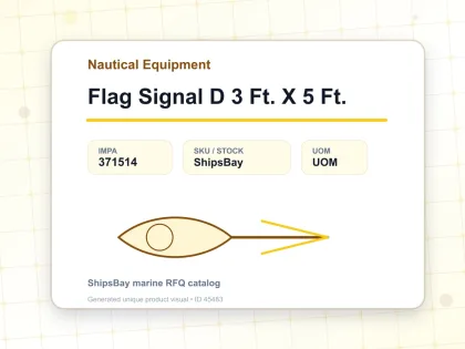 Flag Signal D 3 Ft. X 5 Ft. - Nautical Equipment - IMPA 371514