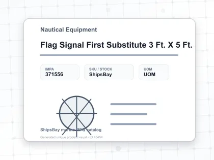 Flag Signal First Substitute 3 Ft. X 5 Ft. - Nautical Equipment - IMPA 371556